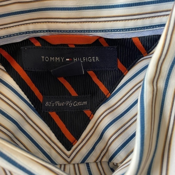 Tommy Hilfiger Two Ply Cotton Button Down Shirt - Picture 5 of 6